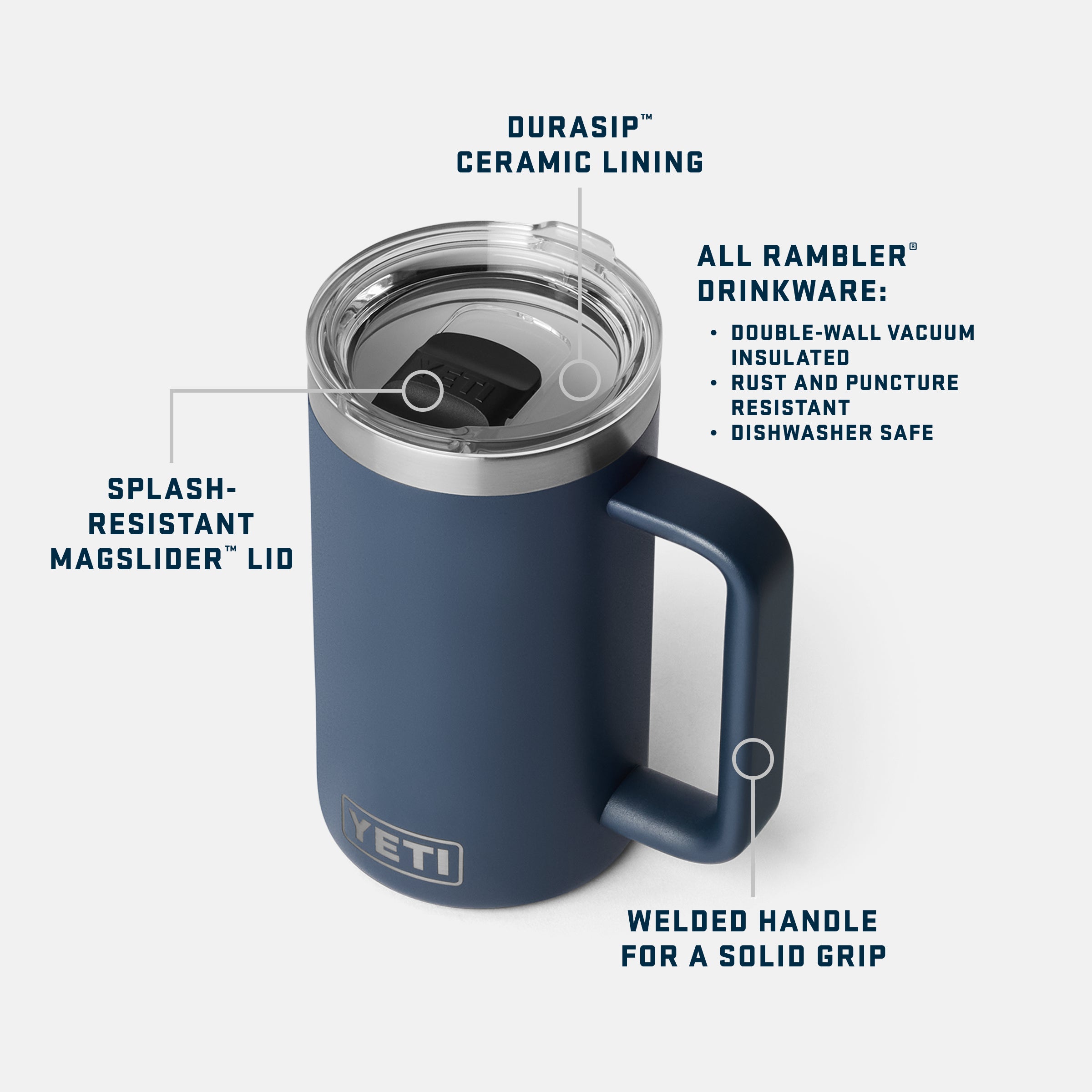 YETI Rambler® 24 oz (709 ml) マグ セラミックライニング – YETI