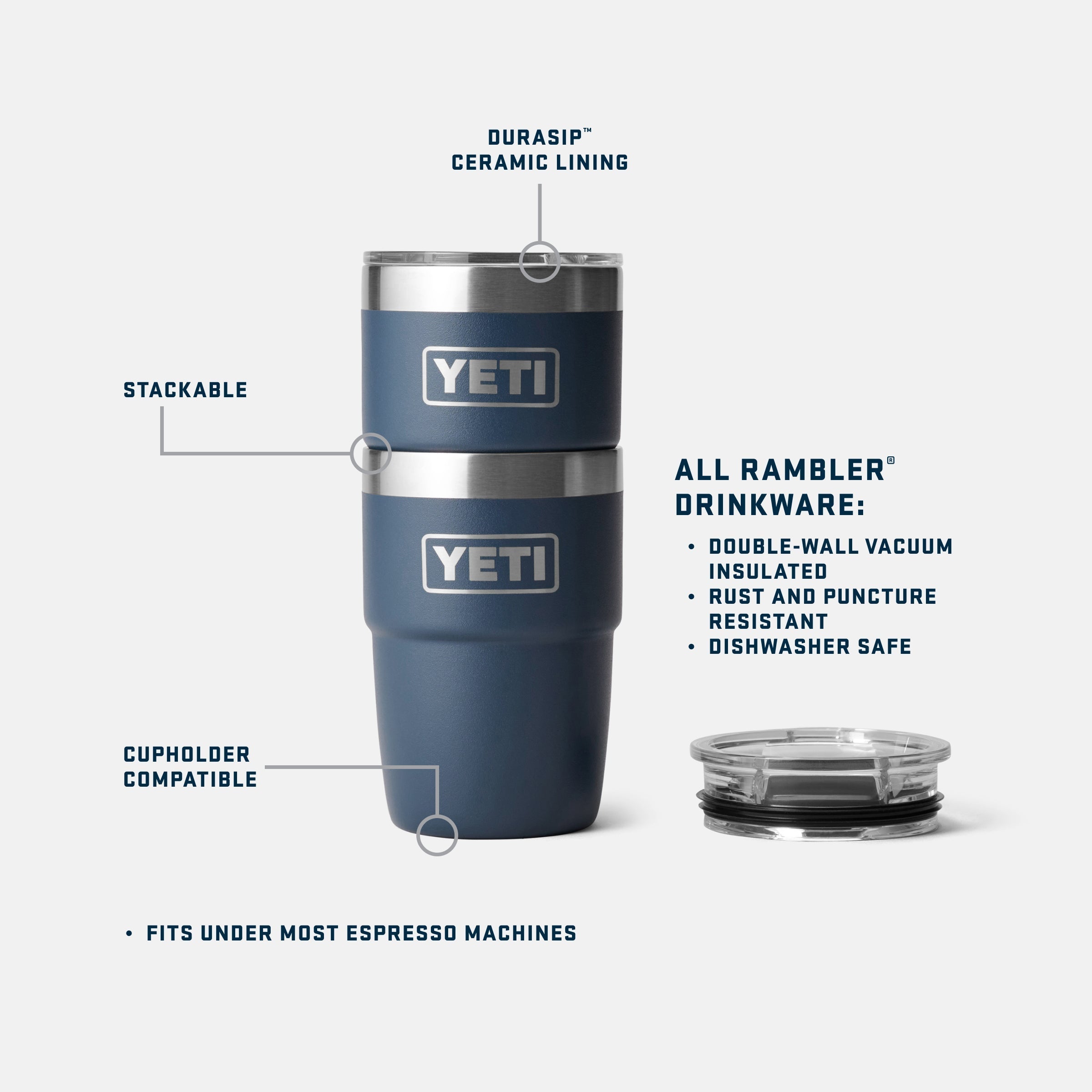YETI イエティ 8oz 8オンス スタッカブルカップ YETI Rambler® 8 oz (236 ml) Stackable Cup Ceramic Tropical Pink